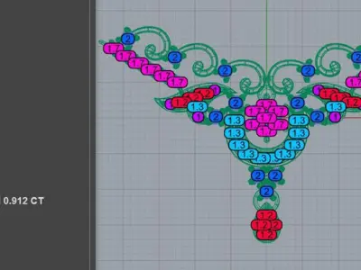 Angel Wing Diamond Necklace  3D print model
