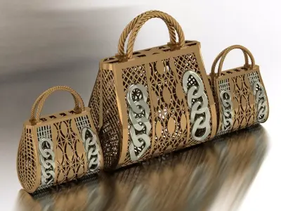 gold bag  3D print model