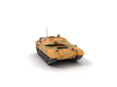 Desert Camouflage Tank model pack Low-poly 3D model