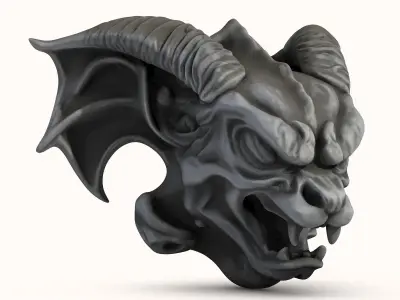 Gargoyle Dragon Head 3D model