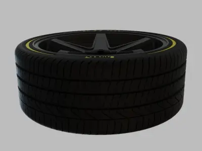Miniature Konig Neoform Rim - Tire and Rim - 3D Print 3D print model