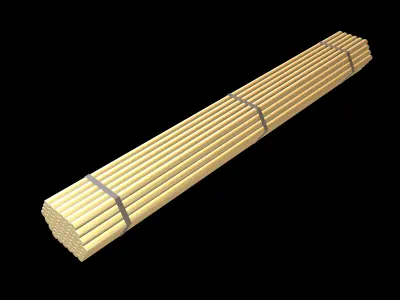 Steel Round Bars v1 002 Low-poly 3D model