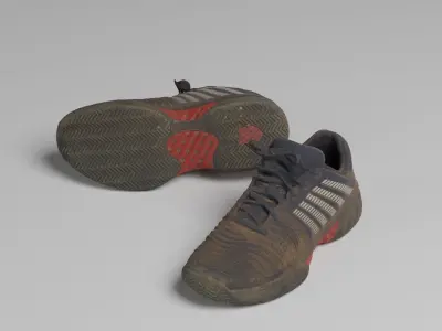 Dirty tennis shoes 3D model