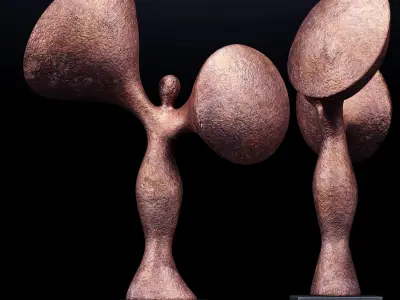 Sculptures of Abstraction Trumpet Woman 2011 3D model
