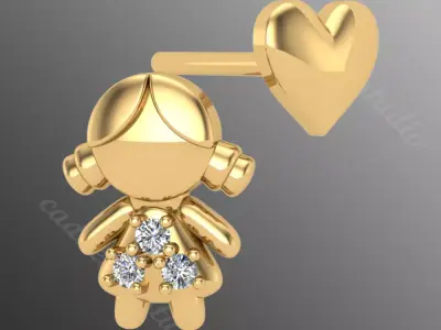 Earrings od75 3D print model