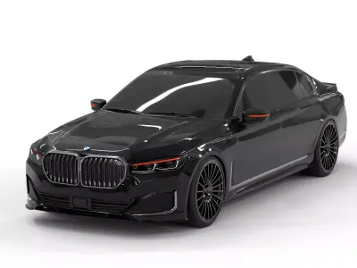 BMW 7 sedan Low-poly 3D model