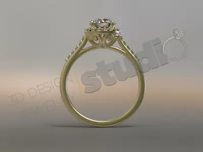 Luxury brilliant engagement ring 3d model 3D print model