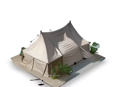 Luxury Glamping Tent 3D Model Low-poly 3D model