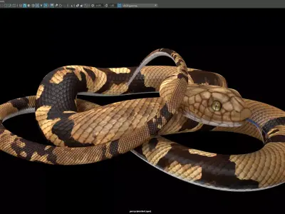 Snake -  Brown 3D model
