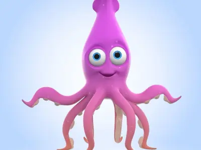 Purple Squid 3D model