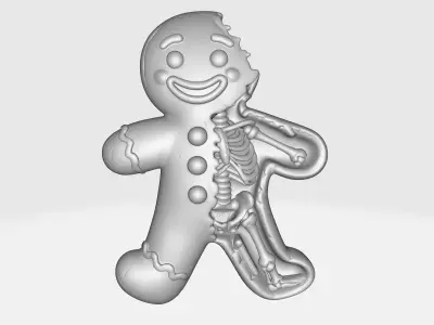 Gingerbread Man Anatomy Creepy and Perfect for Holiday Decor 3D print model