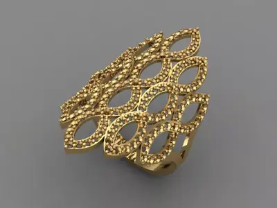 Vintage Womens Diamond Ring Women Rings 3dmodels 3D print model 3D print model shop