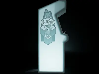 Qbert Arcade Cabinet with Lithophane 3D print model