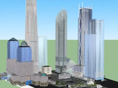 One World Trade Center Area 3D model