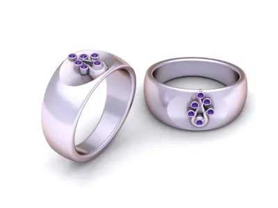 Ring Gold Diamond 3D print model
