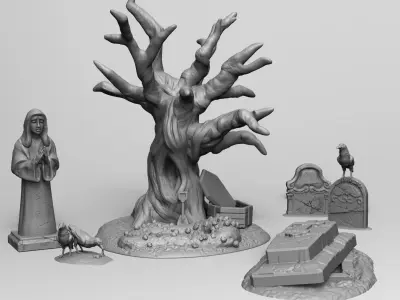 TerrainCrates Cementery 3D print model