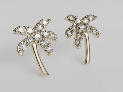 palm tree with diamonds 3D print model