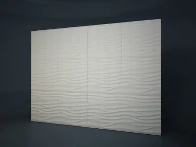 03 SILK PATTERN 3D WALL Low-poly 3D model