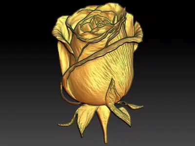 12  Rose CNC Relief Model 3D print model