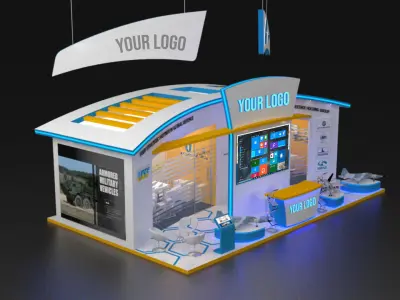 Exhibition Stand - 10m x 6m 3D model