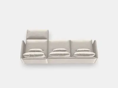SODERHAMN 4-seat sofa 8 Low-poly 3D model