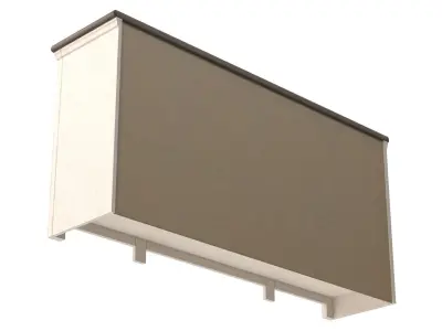 Tv Stand - 4 doors Low-poly 3D model