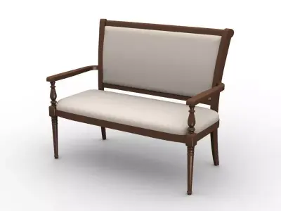 Wooden Sofa 013 3D model