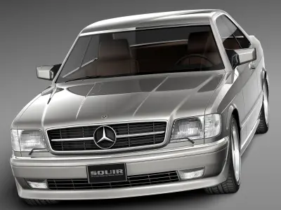 Mercedes-Benz W126 560 SEC AMG 1991 3D model