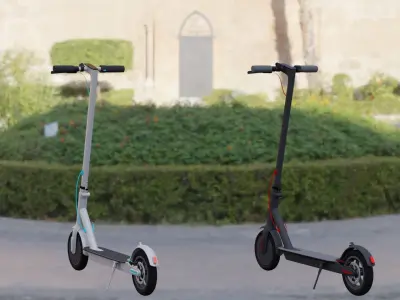 Electric Scooter Low-poly 3D model