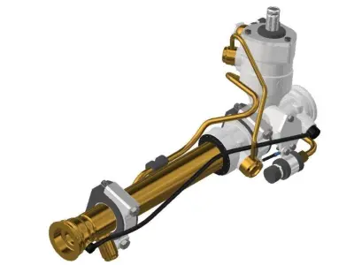 Porsche 944 and Mazda RX7 FC Steering Gear Low-poly 3D model