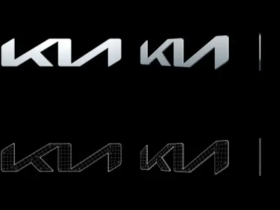 KIA - Car Logo Emblem Modern Free low-poly 3D model