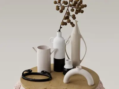 SET DECORACION CONTEMPORANEA - JARRONES 3D print model