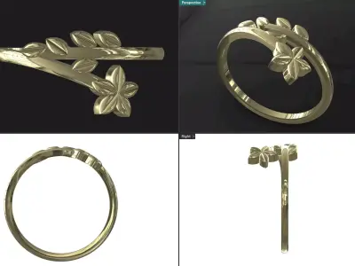Floral ring 3D print model purchase