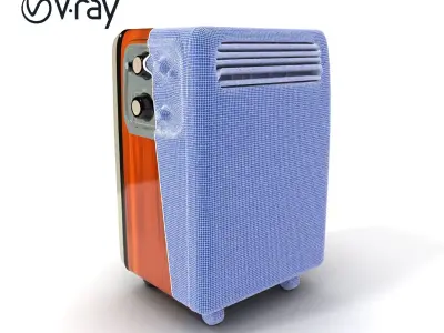 Vintage Heater Model Pack with Wood Finish Low-poly 3D model