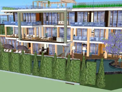 Luxury mansion Sarbonne road 822 3D model