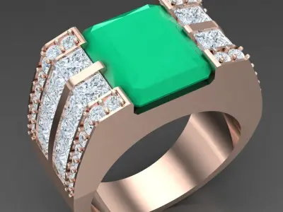 Luxury Men Rings Designs 6MR013 3D print model