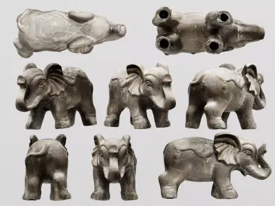 Elephant Decoration 3D model purchase