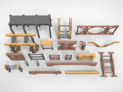 sci-fi Architecture kitbash 36 3D model