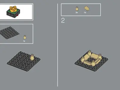 TwindBricks3D - 10309 Succulents 3D print model