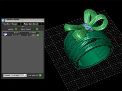 luxury bow elegant ring 3D print model