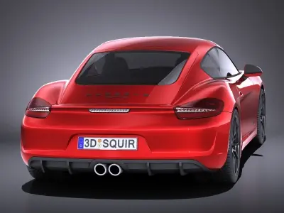 Porsche Cayman GTS 2016 VRAY 3D model