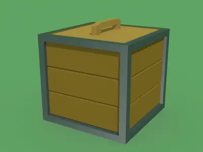 Iron Box Free low-poly 3D model