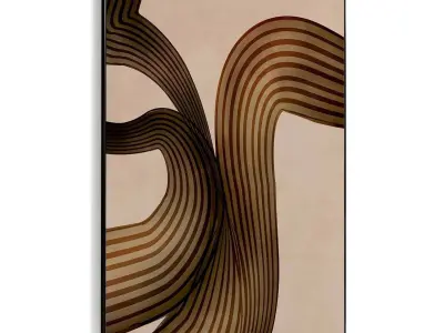 Plaster Two Photo Frame 433 Low-poly 3D model