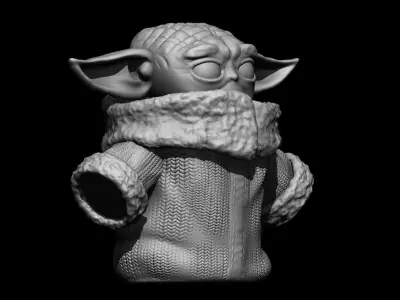 Cute Baby Yoda - 3D Print Model Free 3D print model