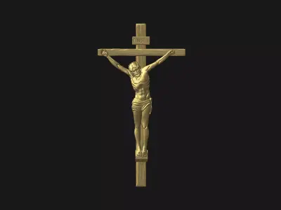 Jesus Crucifix Relief 3D print model