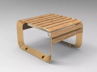 Hagz Bench Low-poly 3D model