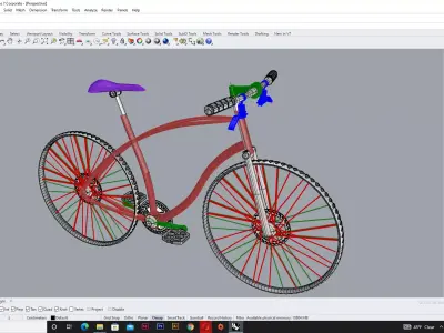 modelarea 3d a unei biciclete 3D model