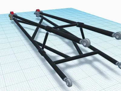 1 24 scale Voss promod wheelie bars 3D print model