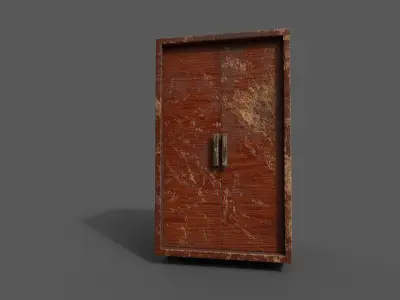 Set Old Modern Furniture 3D Model Terror Low-poly 3D model