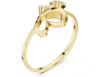 light weight ladies ring  Free 3D print model